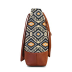 Purple Tree Handcrafted Women's Tote with Vegan Leather Handles, Ikat Print Shoulder Bag for Office and College, Oversized Bag (Pack of 1)