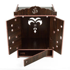 Lyrics Creation Beautiful MDF Wooden Temple,Home Temple, Pooja Mandir, Wall Hanging and Table Top Home Mandir Temple, Home Decor Beautiful Wooden Temple, Dark Brown (43*23*19 cm) (Black)