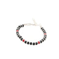 Osasbazaar Silver Nazariya Kadli Bracelet for Baby with Red and Black Beads - 90%-92.5% Pure BIS Hallmarked, Silver, Red and Black, Pack of 2