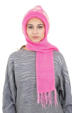 KmCho Pink Woolen Muffler for Women - Soft Warm Winter Scarf - Stylish & Cozy - (Pack of 1)