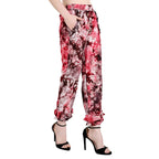 Chandwasia Women’s & Girls Pashmina Straight-Cut Pants | Soft & Comfortable Fabric | Regular Fit | Elastic Waist | Trendy Casual Red, M