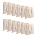14x16 Inch Cotton Plain Tote Bag, Reusable Shopping Bag, Large Size Cotton Hand Bag For Grocery,Office,College,Travel, Beige (Pack of 12)