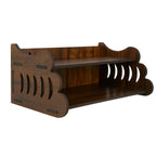HOMEWEY DECOR Handcrafted Wooden Home Temple for Wall Mount | Premium Pooja Mandir with Strong Support for Heavy Idols | Luxurious Finish Wooden Mandir for Home Office and Prayer Room (Style-04)