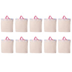 Homemaker Hydi Bags 100% Cotton Reusable Grocery Shopping Bag | Foldable Easy to Carry Vegetable Bag | Eco-Friendly (18 x 18 Inch) Combo Pack of 10