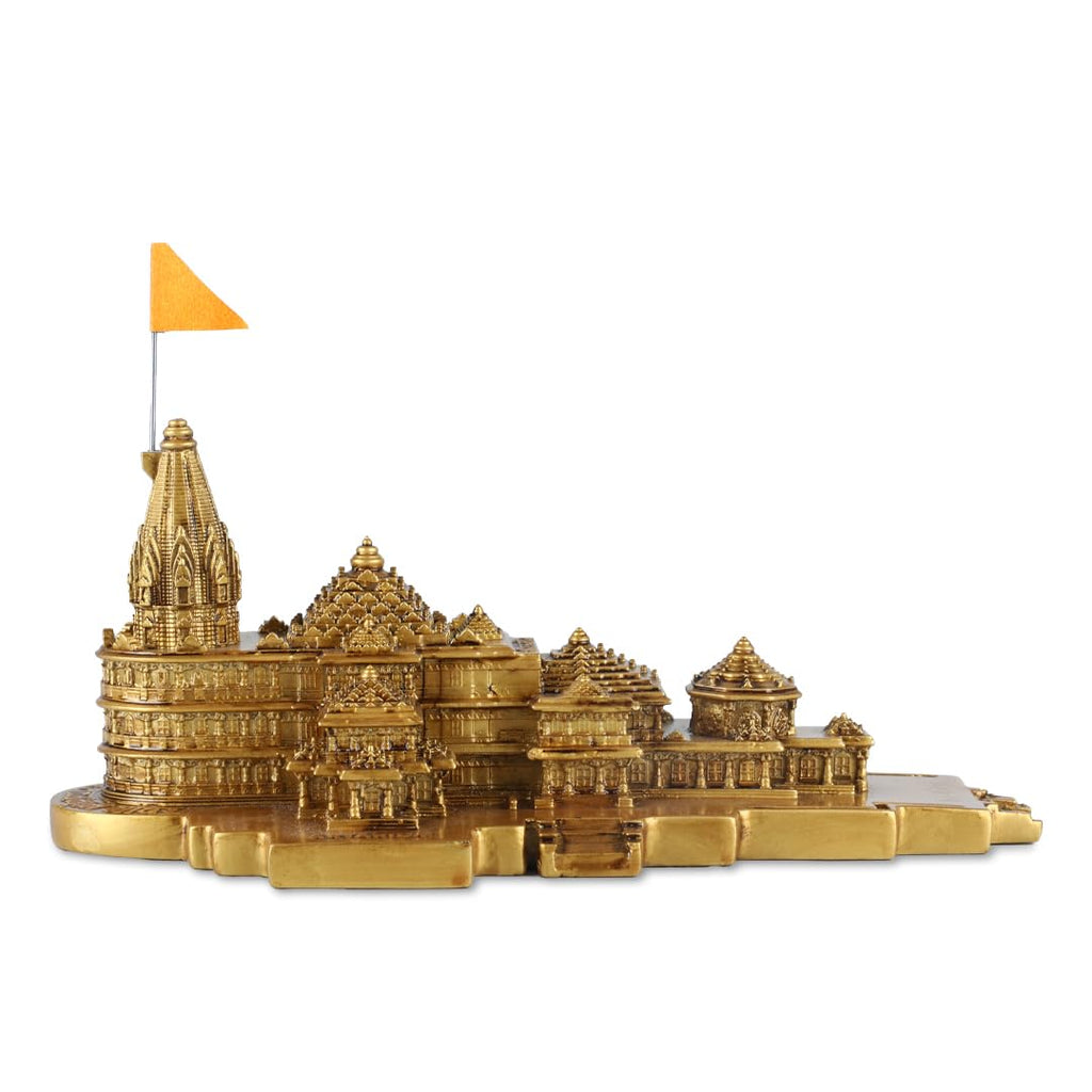 Artarium Ram Mandir Ayodhya Model for Home Temple, Office and Decor, Authentic Ram Janmabhoomi Mandir Showpiece for Puja Room, Office Table, Spiritual Gift & Housewarming Purpose (7.25 Inch)