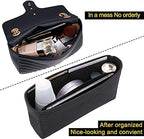 SYUTAM Women Felt Fabric Purse Organizer Inserts for Ladies Shoulder Handbag, Tote, Hobo Bag & Divider, Multiple Compartment (Black) (11x2.2x6) (Size - Medium MG)