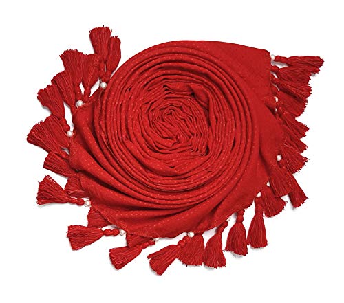 Chandwasia Scarf Stole & Shawl | For Daily Use, Office, Travel, Casual, Outdoor, Layering | Viscose Fabric, Printed Design, Soft Texture, Lightweight - Red