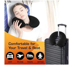 Destinio Neck Pillow for Travel, Memory Foam Neck Pillow, Travel Pillow with Velvet soft Washable cover, Neck Pillow Travel, Neck Pillow and Eye Masks set, Travel Pillow for Flights for Men and Women