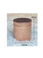 LOURDES COMPAGNIA Airtight Embossed Copper plated Tin (Pack of 1) - Return Gift