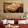 VIBECRAFTS Holy Quran Canvas Muslim Wall Painting Set of Five For Home|Office|Living Room|Gift (PTVC5Pcs4_8569)