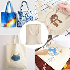DASKHAT Reusable Tote Bags|100% Organic Cotton Shopping/Grocery Bag| Eco-Friendly,Multi-Purpose Bag| Sturdy Canvas Bags | Perfect Ideal Gift with Free Travel Pouch |Pack of 24|Size -16x14”)