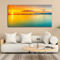 VIBECRAFTS Canvas Paintings for Living Room Drawing Room Sunset Horizon Canvas Wall Painting Fitted With Wooden Frame for Home | Office | Gift (PTVCH_2432)