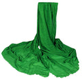 Iba & Isba Women's Plain Crinkled Scarves, Stoles, Hijab (76 x 36 inch) (Green)