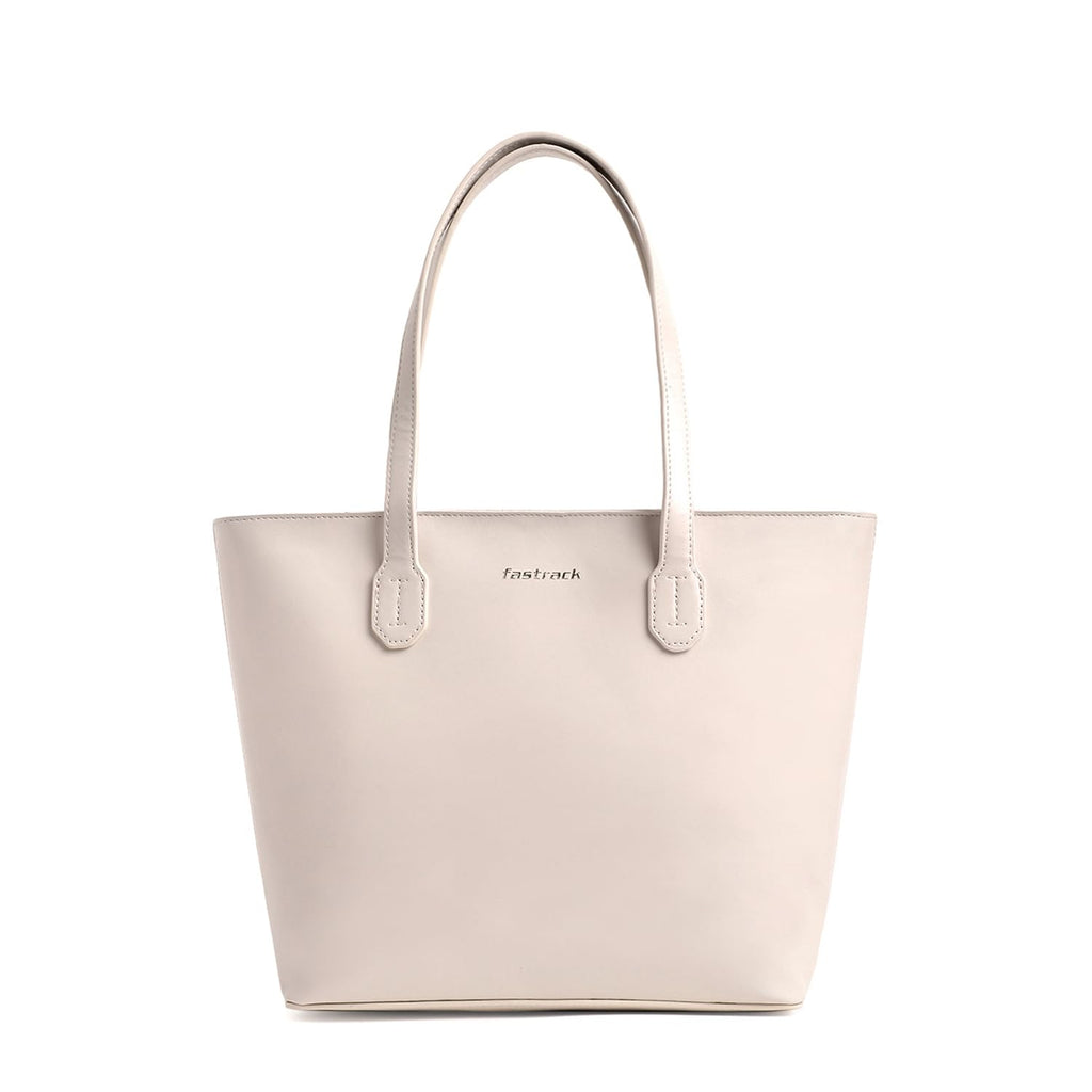 Fastrack Solid Tote Bag for Women, Girls and Ladies | Ladies Purse Handbag with Zipper Closure