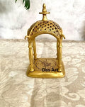Das Traders Brass Small Temple for Home;Hindu Puja Ghar;Festive Brass Shrine;God Throne;Home Temple