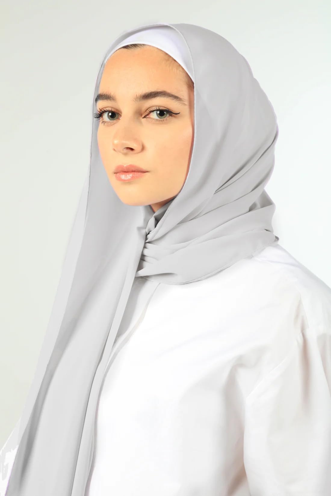 URSHIA MALAYSIAN GEORGETTE HIJAB/DIAMOND GEORGETTE HIJAB FOR WOMEN (DARK TEA PINK)