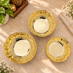 Brass Hammered Urli Bowl (Set of 3) Vedansh Craft