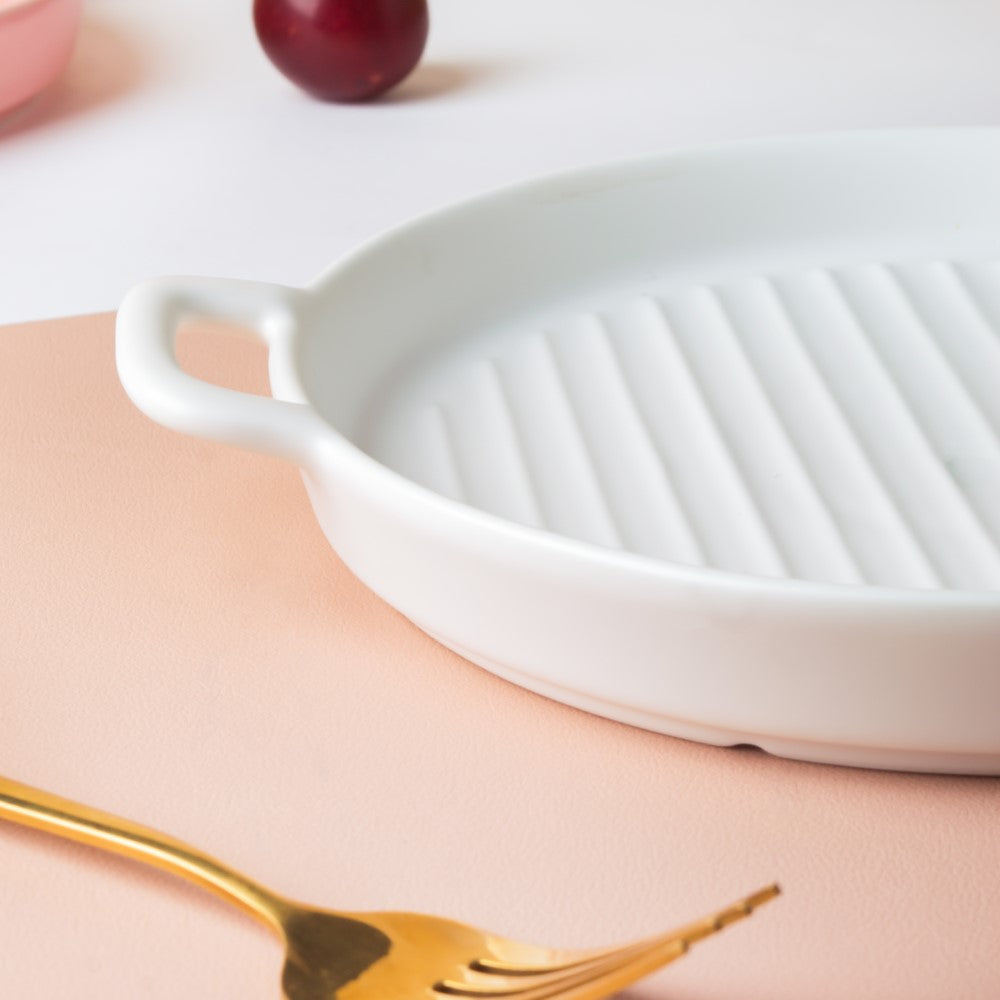 White Oven Plate Large