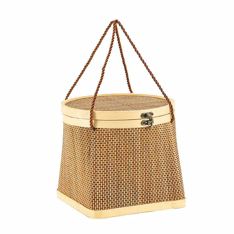 Bamboo Dumplings Wrapped In Bamboo Basket