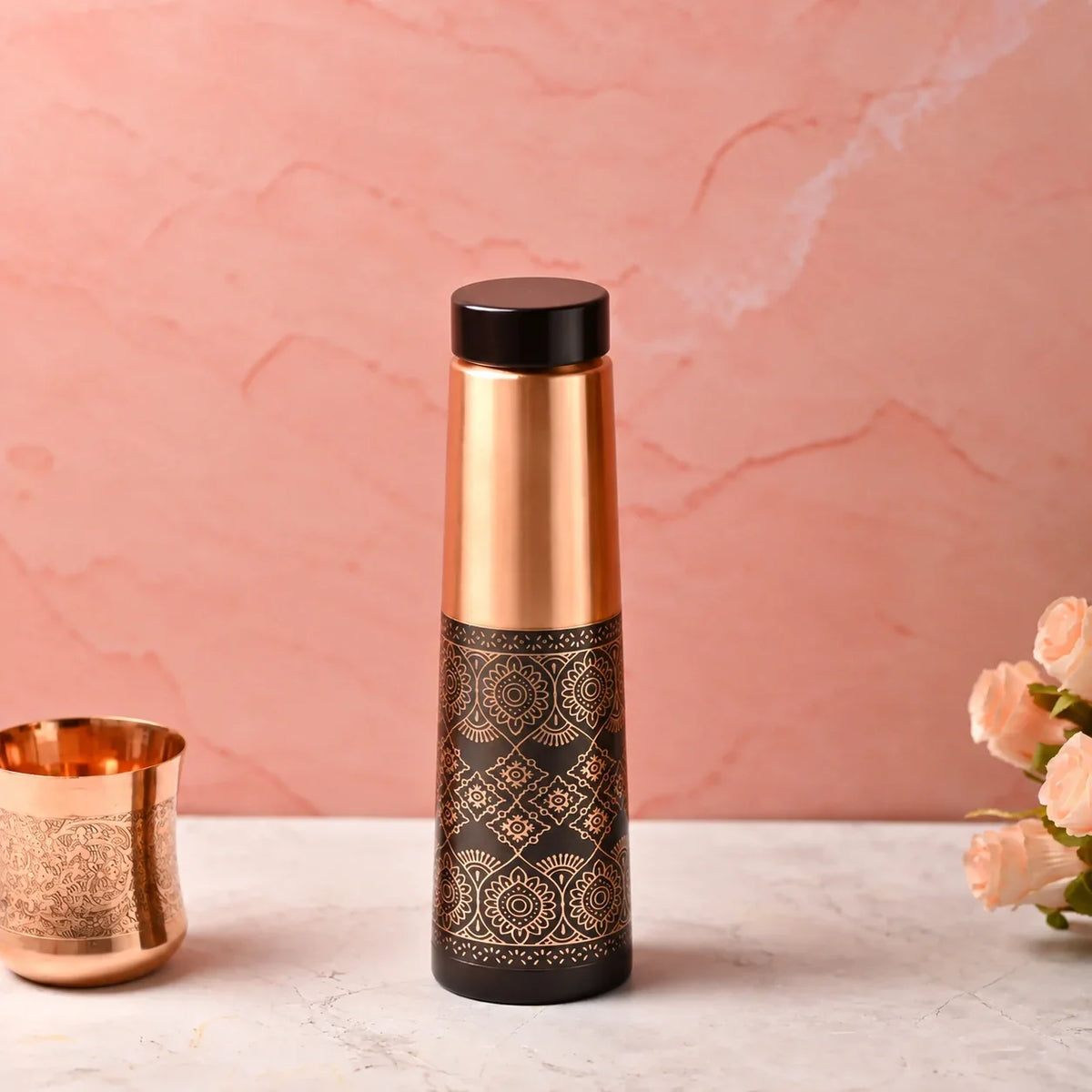 Copper Premium Pen Sparkle Bottle (10.5 Inch) Vedansh Craft