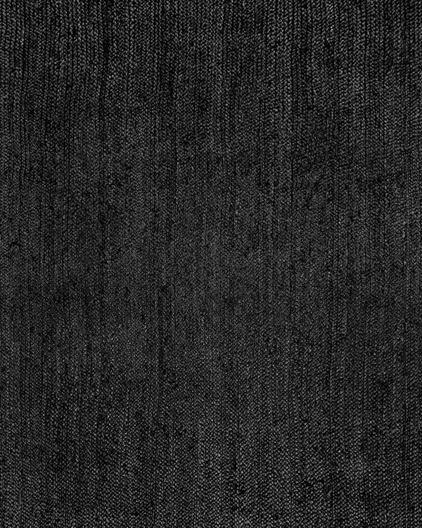 Textured Natural Black Rectangular Jute Floor Mat For Living Room
