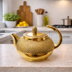 Brass Tea Pot/Kettle With Handle Vedansh Craft