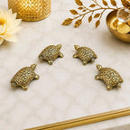 Brass Tortoise Vastu/Feng Shui Set Of Four (1 Inch) Vedansh Craft