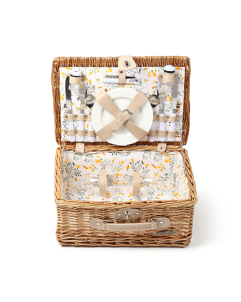 Wicker Picnic Basket for Lunch, Food Storage & Outdoor Adventures