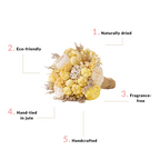 Sustainable Dried Flower Bouquet Yellow Nestasia