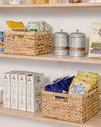 Multi-Purpose Water Hyacinth Storage Basket for Wardrobe, Clothes, and Shelves