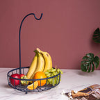 Wire Fruit Holder Basket with Banana Hanger Nestasia