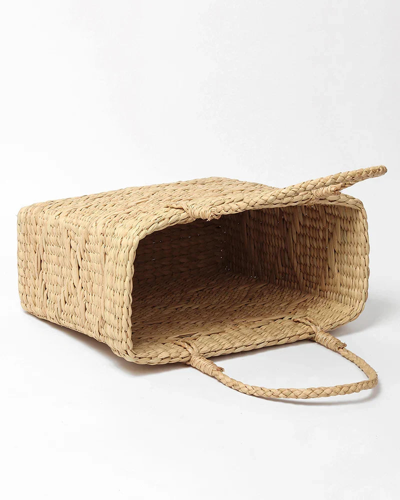 Handmade Seagrass Basket for Shopping, Picnic & Everyday Use