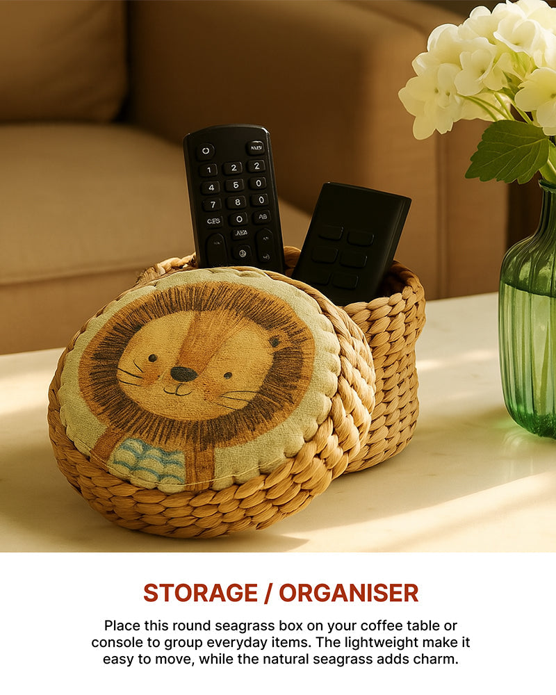 Handmade Seagrass Organizer Box for Accessories, Jewelry & Essentials
