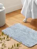 Handloom Cotton Rectangular Bath Mat For Bathroom