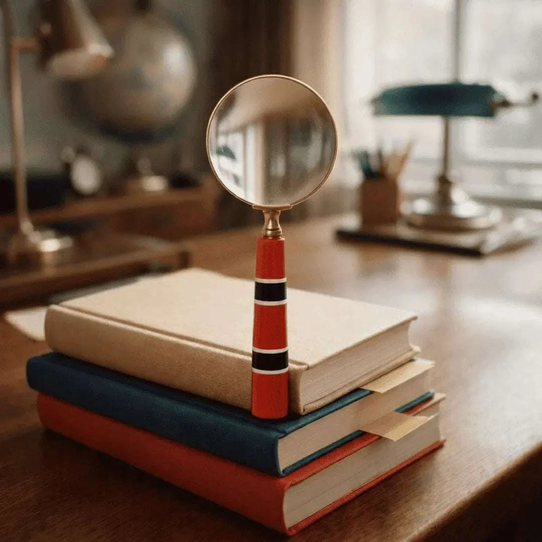Brass Magnifying Glass With Wooden Handle Vedansh Craft