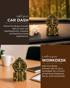 100 % Pure Brass Lalbaugcha Raja Ganesha Idol For Car Dashboard