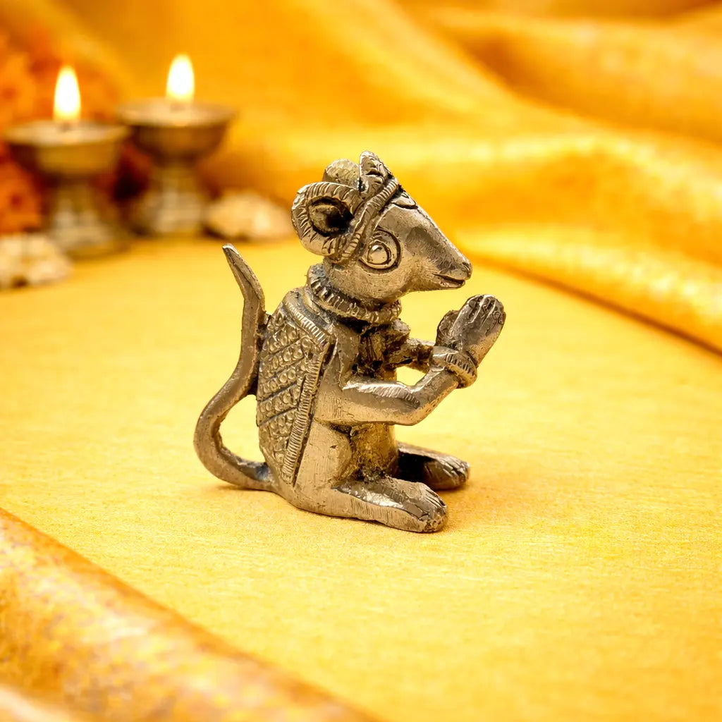 Brass Mushak / Rat Idol (2.5 Inch) Vedansh Craft