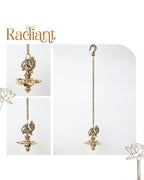 Brass Hanging Diya with Peacock Design for Pooja and Home Decoration