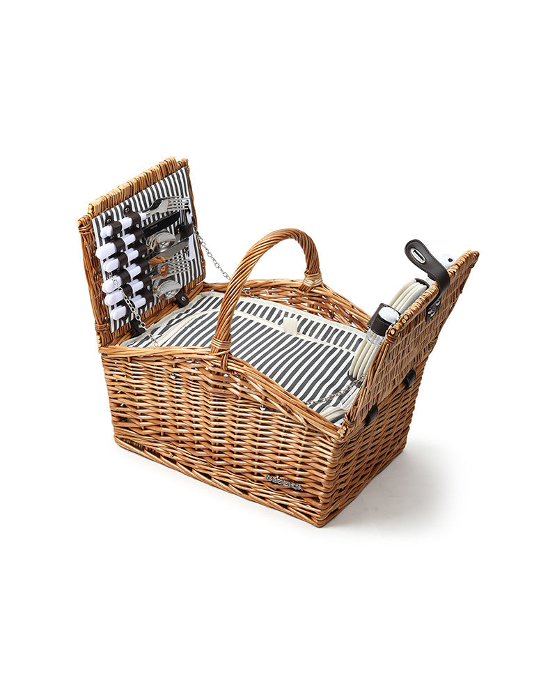 Multi-Purpose Wicker Picnic Basket for Food, Picnic, and Leisure Use