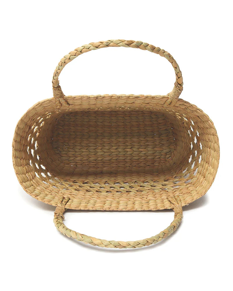 Handcrafted Seagrass Market Basket - Jali Shopping Bag