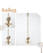 Brass Hanging Diya with Peacock Design for Pooja and Home Decoration