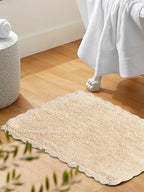 Absorbent Handloom Cotton Rectangular Bath Mat For Home Use