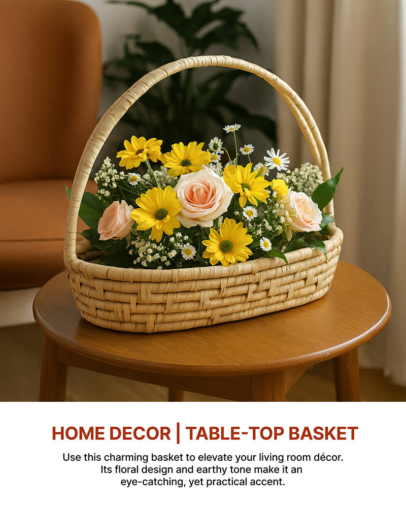 Seagrass Decorative Gift Basket and Hamper, Perfect for Fruits and Vegetables