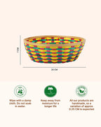 Handwoven Bamboo Fruit Basket for Kitchen and Home Organization