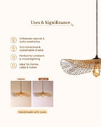 Handmade Bamboo Ceiling Lamp for Living Room Decoration