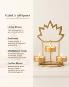 Lotus Shaped Metal Candle Holder Lights for Home Decor