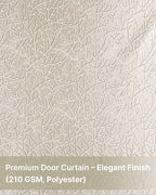 Designer Polyester Eyelet Door Curtain (Cream, 7 ft)