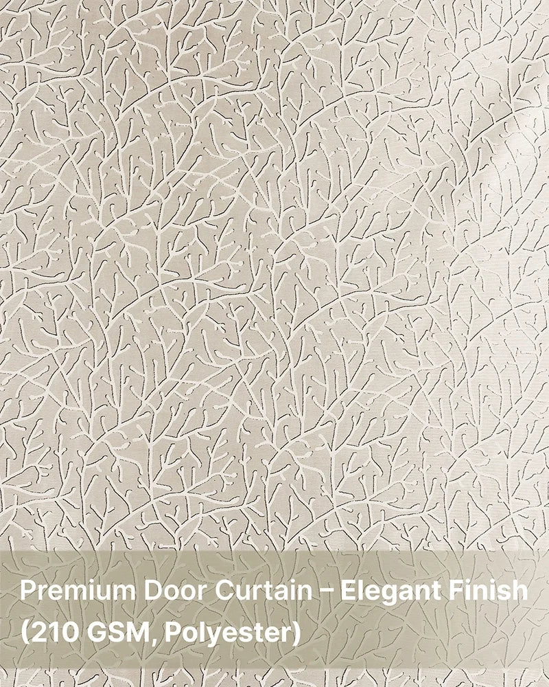 Designer Polyester Eyelet Door Curtain (Cream, 7 ft)