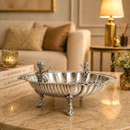Brass Shell Shaped Decorative Serving Tray / Bowl (13 Inch) Vedansh Craft