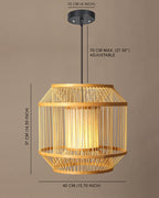 Minimalist Bamboo Pendant Lamp for Dining Room and Lounge